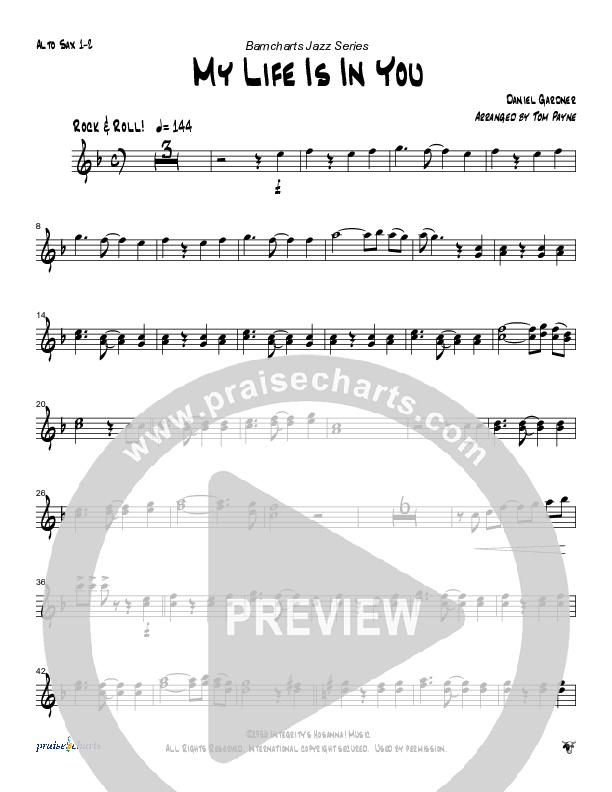 My Life Is In You (Instrumental) Alto Sax 1/2 (Tom Payne)
