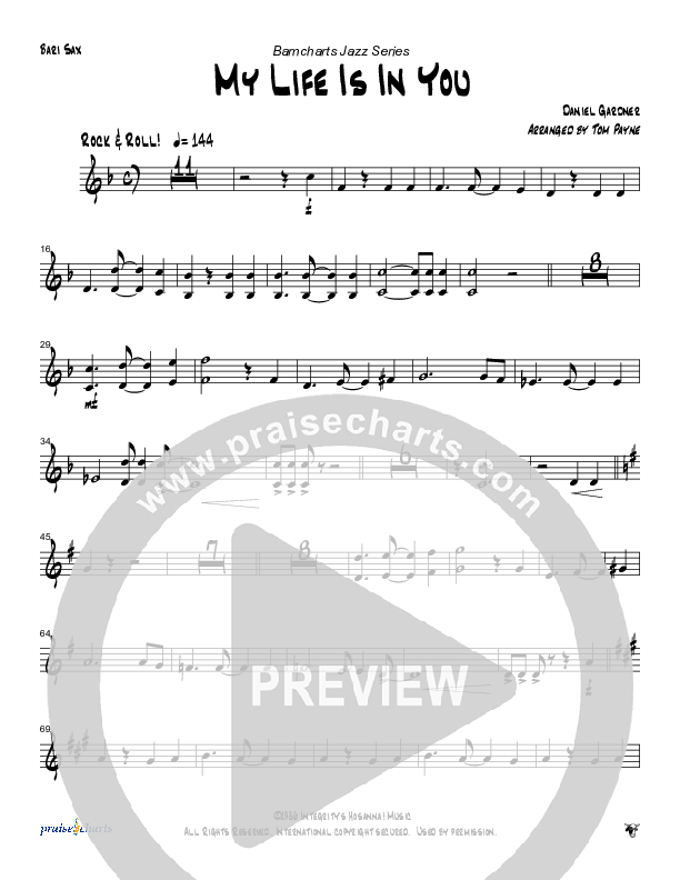 My Life Is In You (Instrumental) Bari Sax (Tom Payne)