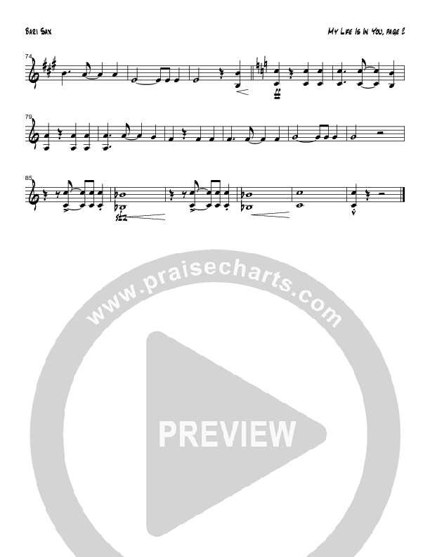 My Life Is In You (Instrumental) Bari Sax (Tom Payne)