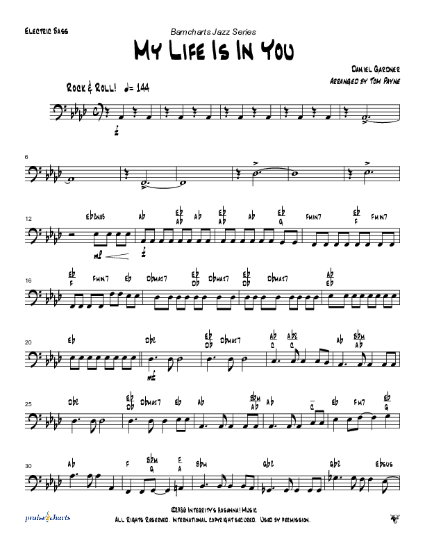 My Life Is In You (Instrumental) Bass Guitar (Tom Payne)
