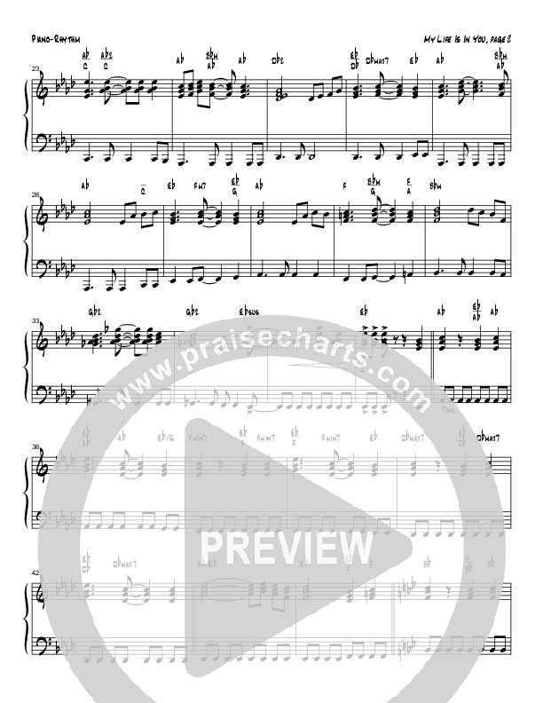 My Life Is In You (Instrumental) Piano Sheet (Tom Payne)