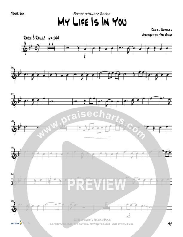 My Life Is In You (Instrumental) Tenor Sax 2 (Tom Payne)