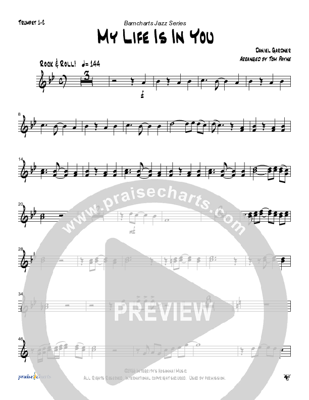 My Life Is In You (Instrumental) Trumpet 1,2 (Tom Payne)
