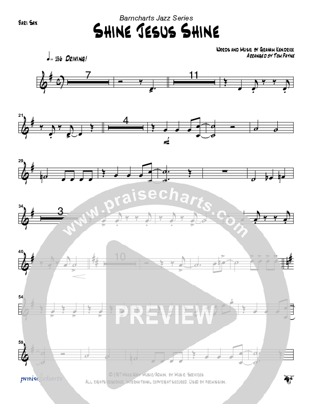Shine Jesus Shine (Instrumental) Bari Sax (Tom Payne)