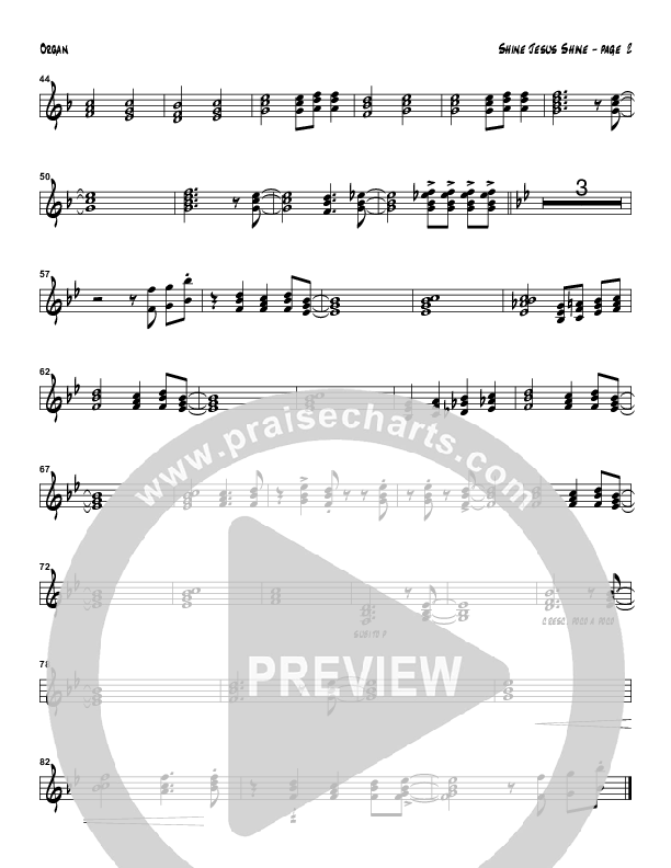 Shine Jesus Shine (Instrumental) Organ (Tom Payne)