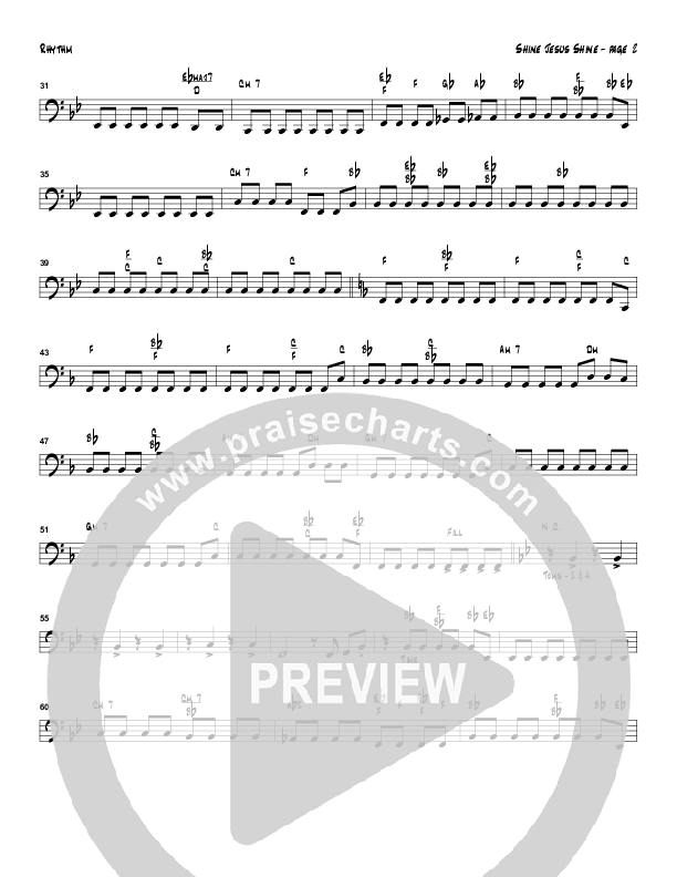 Shine Jesus Shine (Instrumental) Rhythm Chart (Tom Payne)