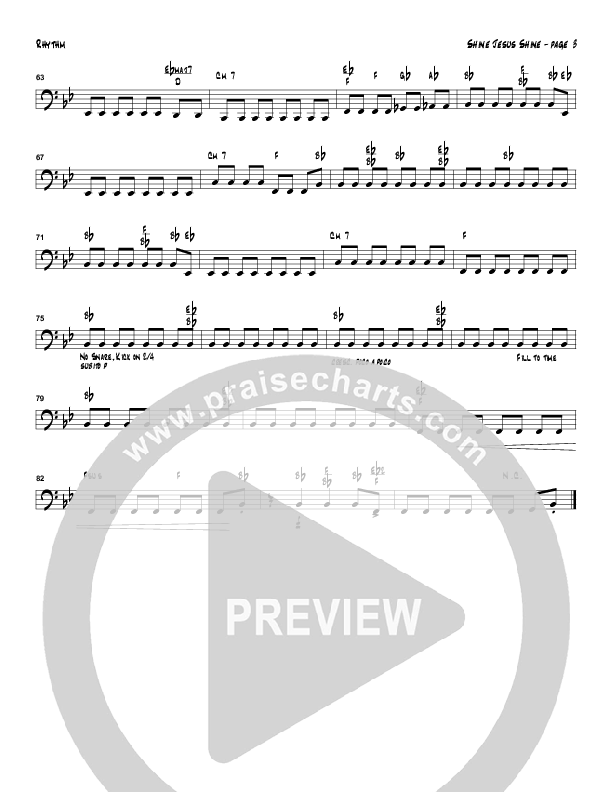Shine Jesus Shine (Instrumental) Rhythm Chart (Tom Payne)