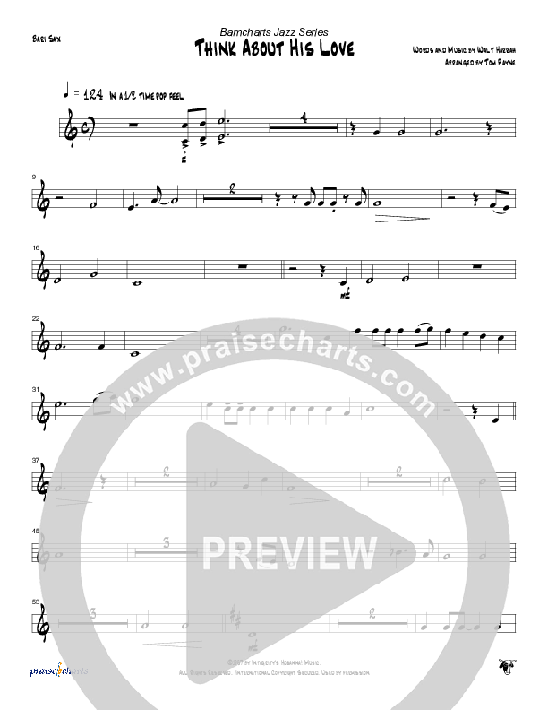 Think About His Love Bari Sax (Tom Payne)