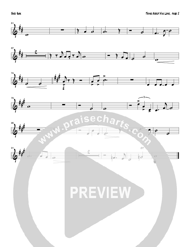 Think About His Love Bari Sax (Tom Payne)