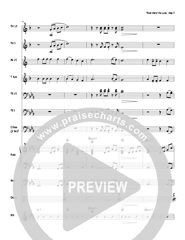 Think About His Love Conductor's Score (Tom Payne)