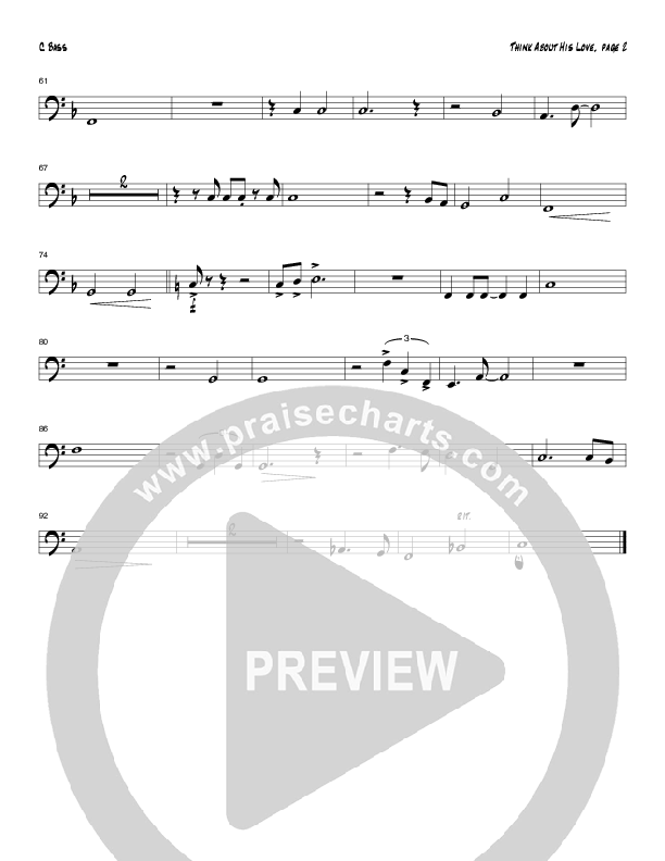 Think About His Love Contrabass (Tom Payne)