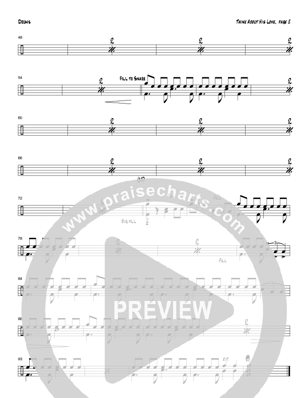 Think About His Love Drum Set (Tom Payne)