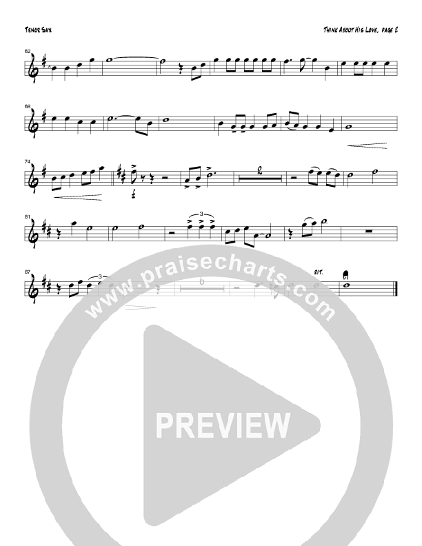 Think About His Love Tenor Sax 2 (Tom Payne)