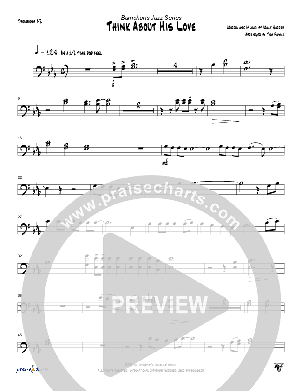 Think About His Love Trombone 1/2 (Tom Payne)