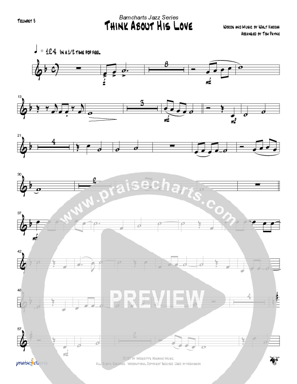 Think About His Love Trumpet 3 (Tom Payne)