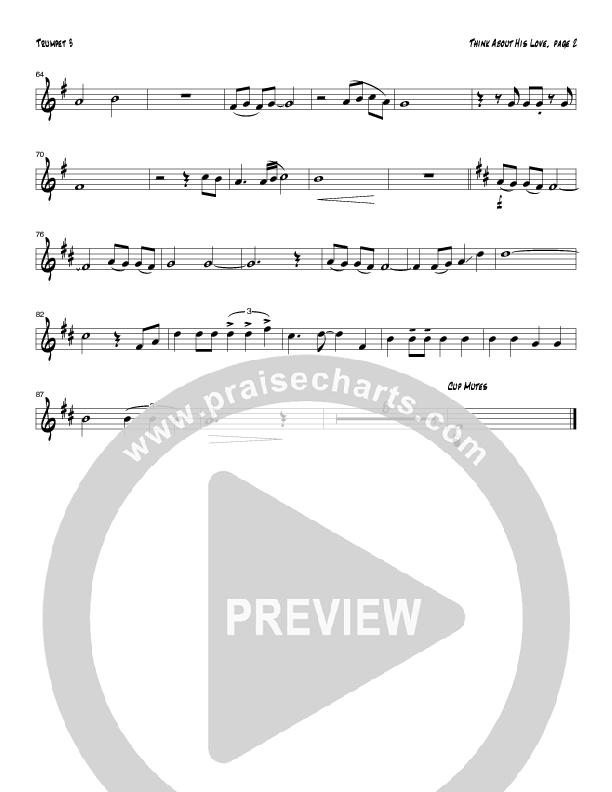 Think About His Love Trumpet 3 (Tom Payne)