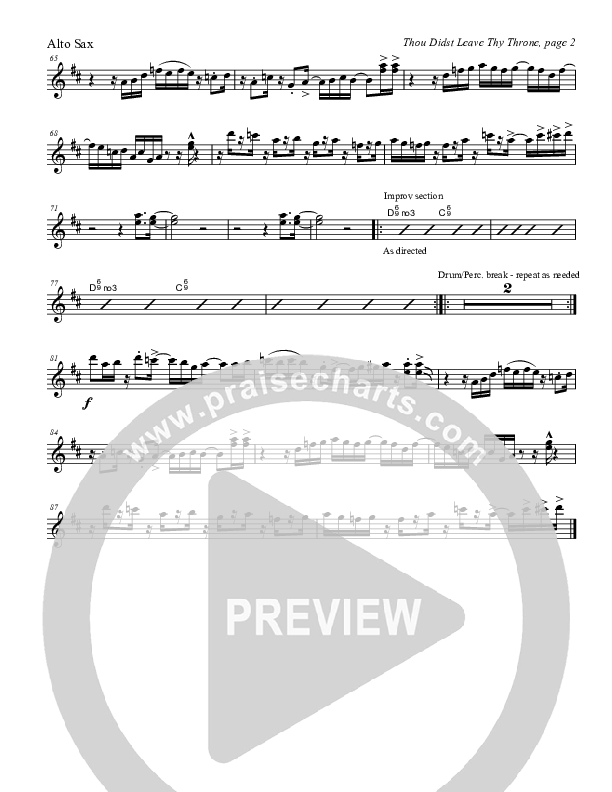 Thou Didst Leave Thy Throne Alto Sax (Tom Payne)