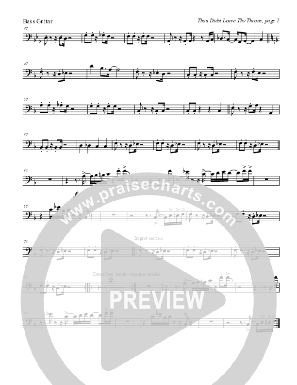 Thou Didst Leave Thy Throne Bass Guitar (Tom Payne)