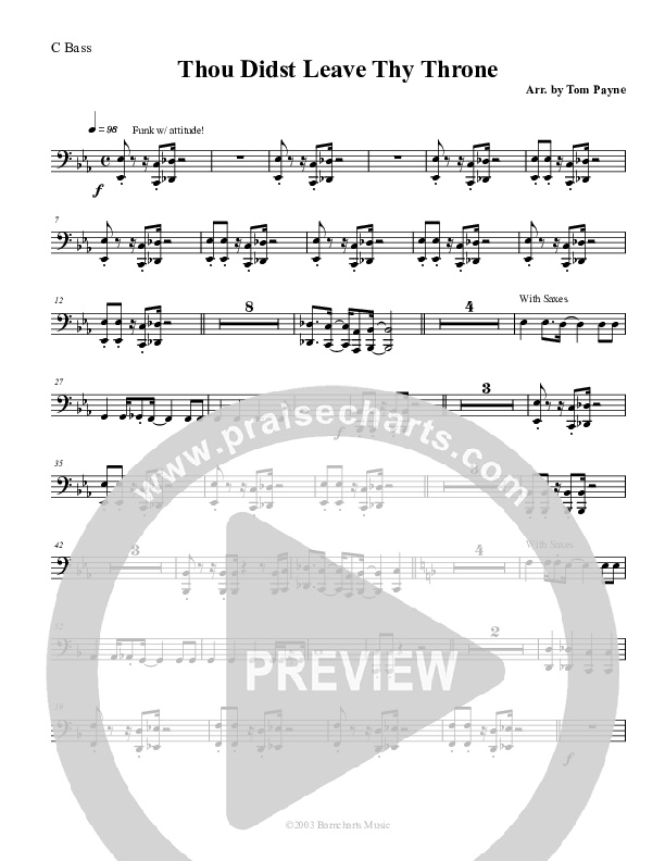 Thou Didst Leave Thy Throne Contrabass (Tom Payne)