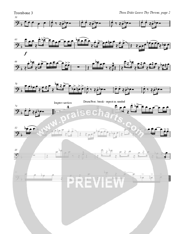 Thou Didst Leave Thy Throne Trombone 3 (Tom Payne)