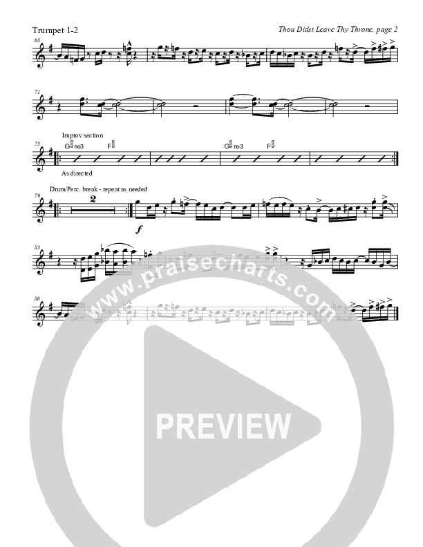 Thou Didst Leave Thy Throne Trumpet 1,2 (Tom Payne)