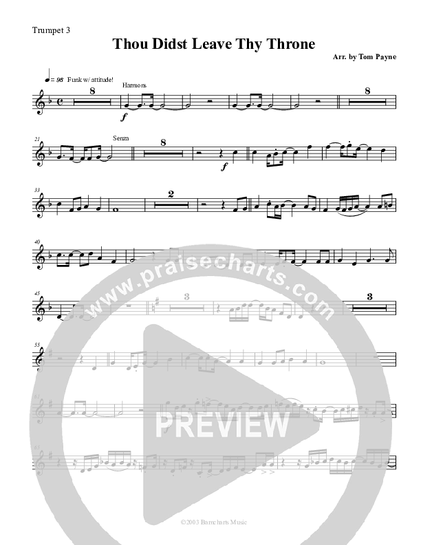Thou Didst Leave Thy Throne Trumpet 3 (Tom Payne)