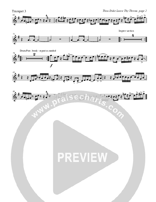 Thou Didst Leave Thy Throne Trumpet 3 (Tom Payne)