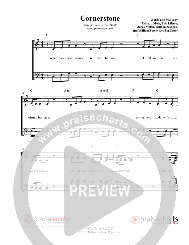 Cornerstone Lead Sheet (PraiseVocals)