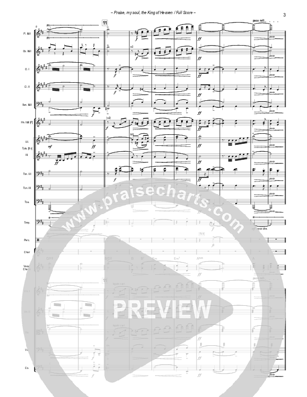 Praise My Soul The King Of Heaven (with Fanfare and Descant) Orchestration (Paul Campbell)