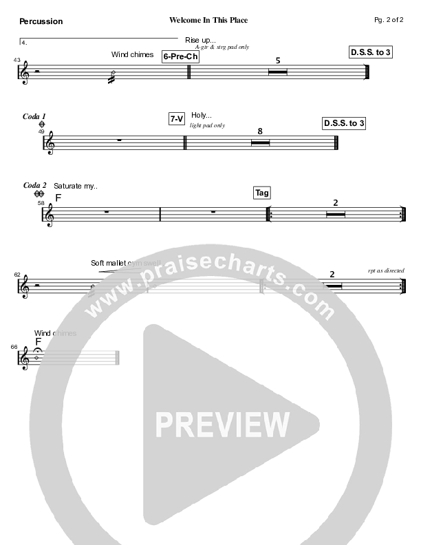 Welcome In This Place Percussion (Hillsong Worship)