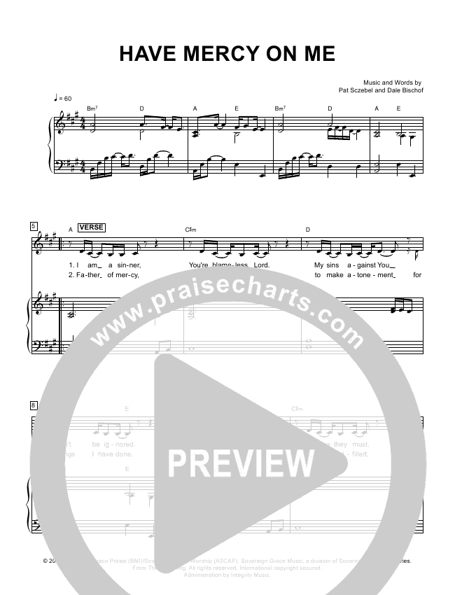 Have Mercy On Me Sheet Music PDF (Sovereign Grace) PraiseCharts