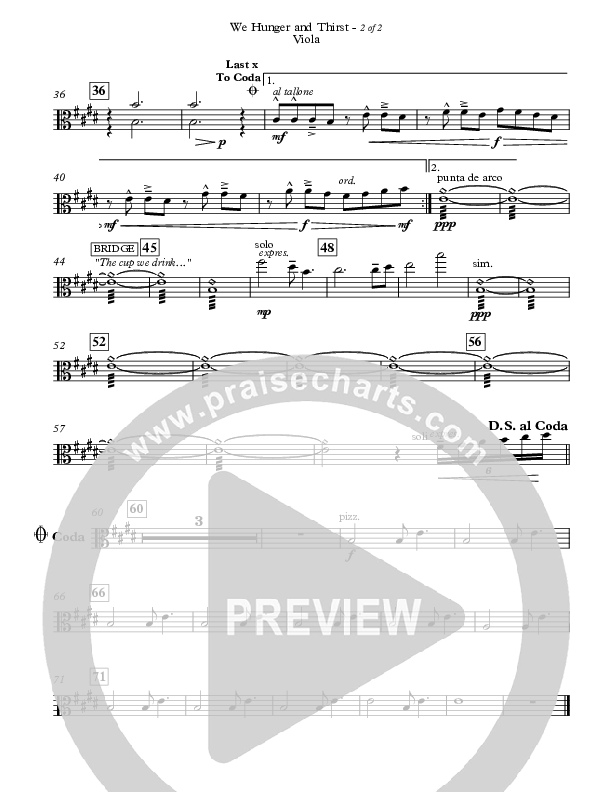 We Hunger And Thirst Viola (Sovereign Grace)