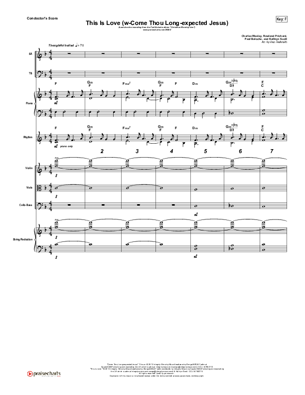 This Is Love (with Come Thou Long Expected Jesus) Conductor's Score (Paul Baloche / Kathryn Scott)