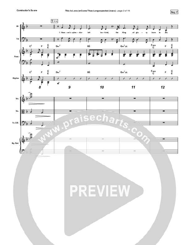 This Is Love (with Come Thou Long Expected Jesus) Conductor's Score (Paul Baloche / Kathryn Scott)