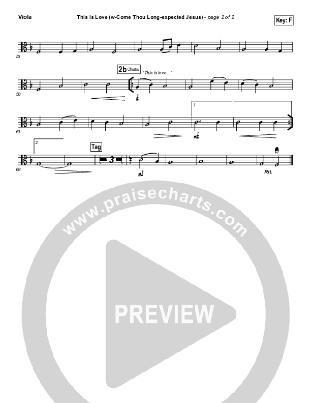 This Is Love (with Come Thou Long Expected Jesus) Viola (Paul Baloche / Kathryn Scott)