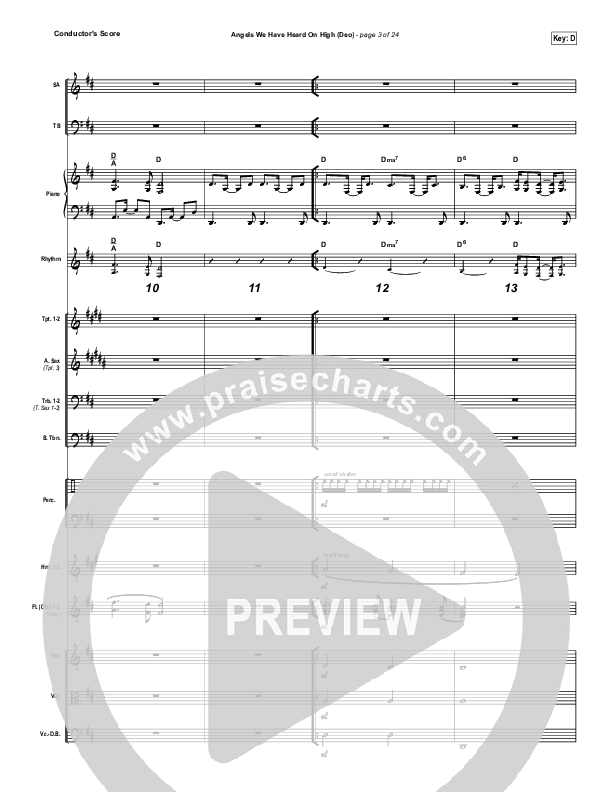 Angels We Have Heard On High (Deo) Conductor's Score (Paul Baloche)