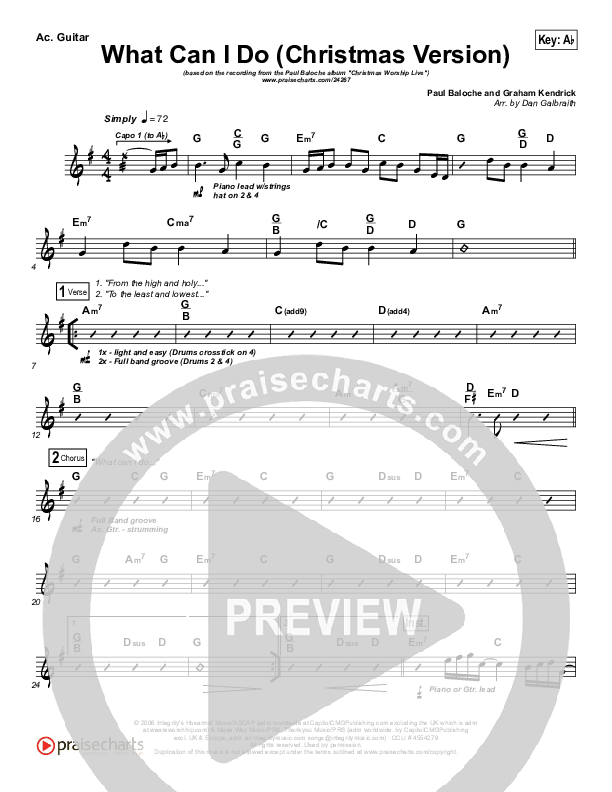 What Can I Do (Christmas) Acoustic Guitar (Paul Baloche)