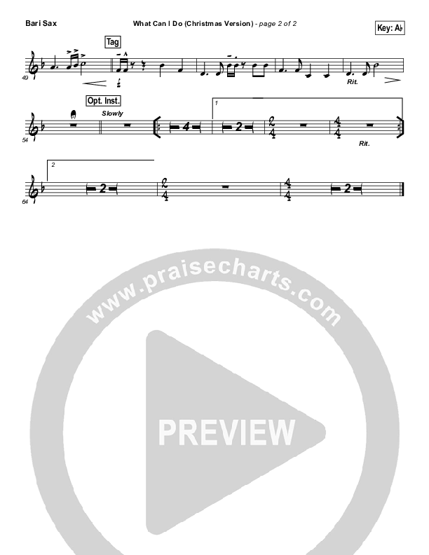 What Can I Do (Christmas) Bari Sax (Paul Baloche)