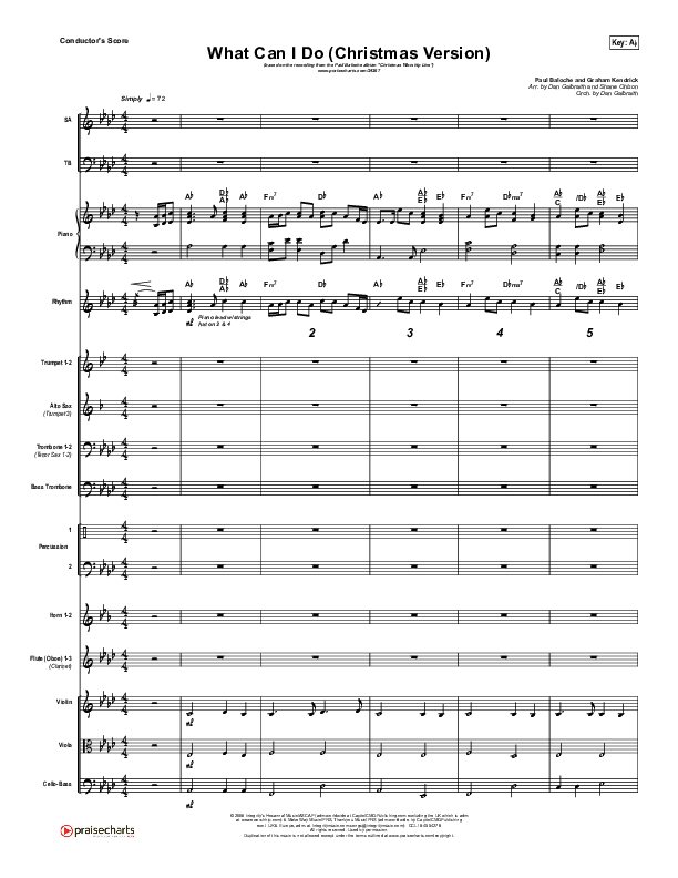 What Can I Do (Christmas) Conductor's Score (Paul Baloche)