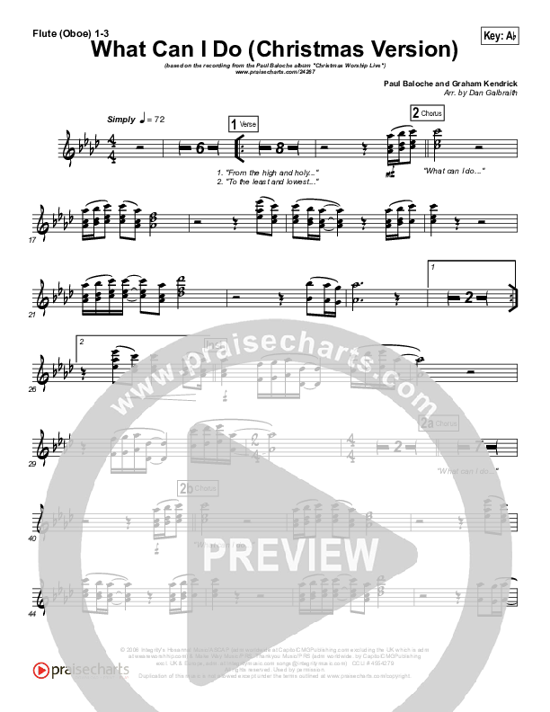 What Can I Do (Christmas) Flute/Oboe 1/2/3 (Paul Baloche)