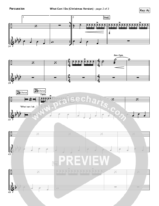 What Can I Do (Christmas) Percussion (Paul Baloche)