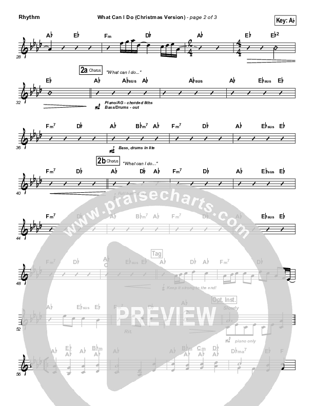 What Can I Do (Christmas) Rhythm Chart (Paul Baloche)