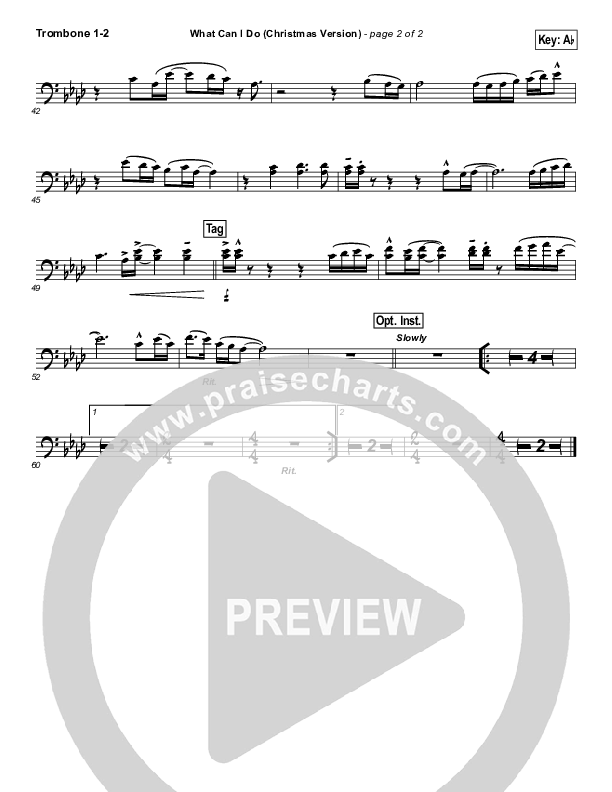 What Can I Do (Christmas) Trombone 1/2 (Paul Baloche)