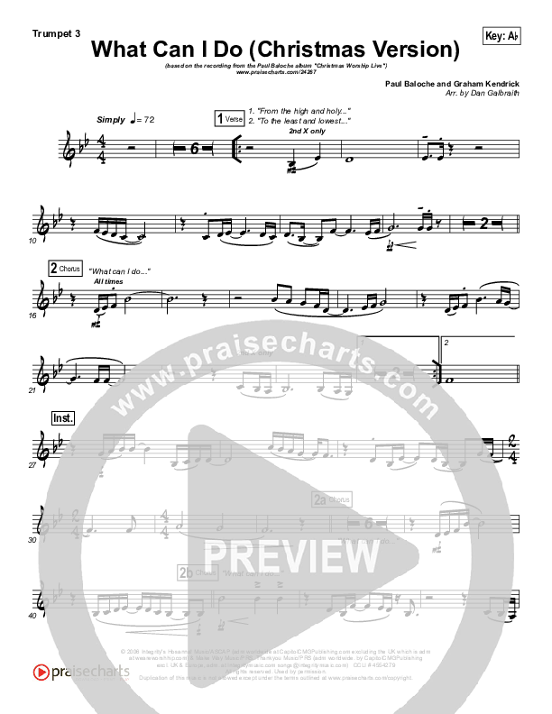 What Can I Do (Christmas) Trumpet 3 (Paul Baloche)