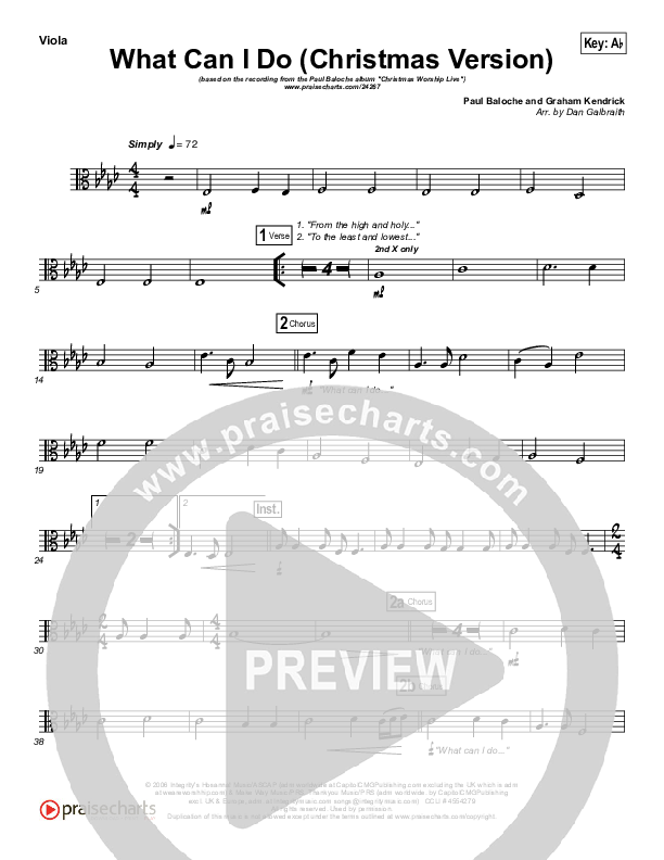 What Can I Do (Christmas) Viola (Paul Baloche)