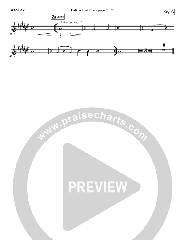 Follow That Star Alto Sax (Paul Baloche)