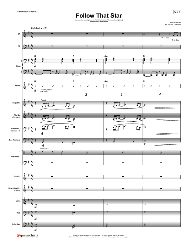 Follow That Star Conductor's Score (Paul Baloche)