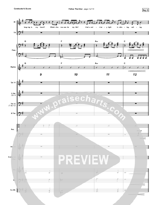 Follow That Star Conductor's Score (Paul Baloche)