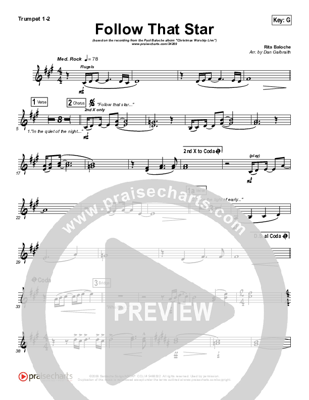 Follow That Star Brass Pack (Paul Baloche)