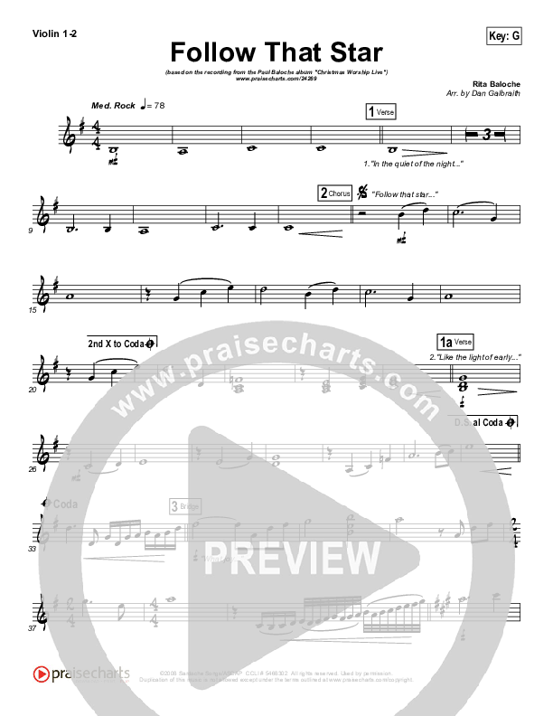 Follow That Star Violin 1/2 (Paul Baloche)